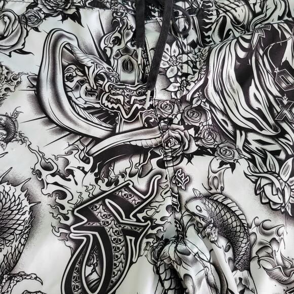 Fox Riders Racing Latinese Swim Board Shorts 36 Rare Sold Out Dragons& Virgin - Picture 10 of 13